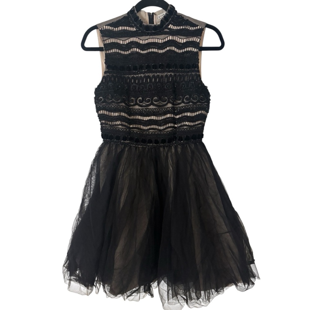 Alice + Olivia Taya Beaded Tulle Dress - Picture 2 of 7